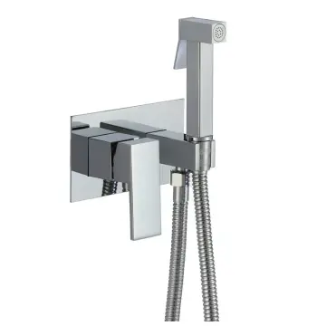 Смеситель для гигиенического душа Mixxus Premium Kvadro 333 Inner латунный хромированный скрытого монтажа с лейкой (MI6925)