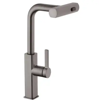 Смеситель для кухни Mixxus Premium HAMMER 014 латунный графит с выдвижным изливом MI6955 (MI6955)