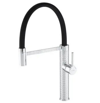Смеситель для кухни Mixxus Premium Oliwer 017 REFL.BLACK латунный с гибким изливом (MI6965)