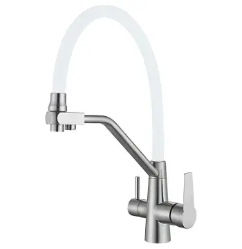 Змішувач для кухні MIXXUS FUL-021 REFL.WHITE з нержавіючої сталі SUS304 з гнучким виливом для питної води (MI7017)