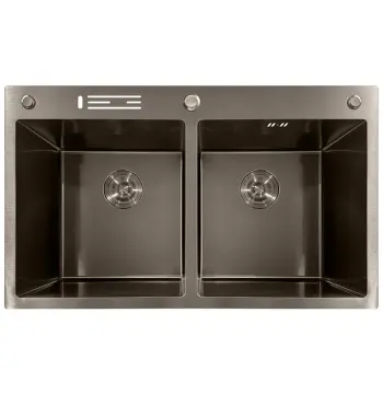 Мойка из нерж. стали MIXXUS MH8350-DK NANO-BLACK (3.0/0.8) (Цвет графит) (MI7053)