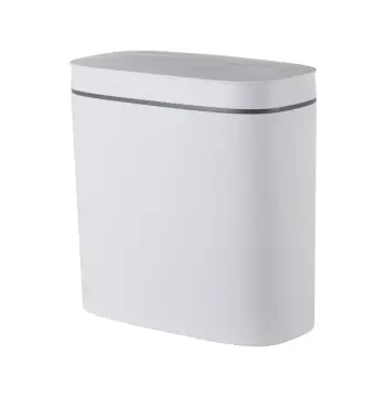 Мусорное ведро сенсорное овальное MIXXUS FLAT-TC0109 WHITE 9 л (цвет белый) (MI7074)