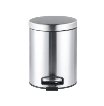 Мусорное ведро с плавным закрытием круглое MIXXUS ELLIPSE-TC0205 SS COLOR 5л (цвет нержавейка) (MI7076)