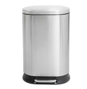 Мусорное ведро с плавным закрытием овальное MIXXUS PREMIUM STRONG-TC0120 SS COLOR 20л (цвет нержавейка) (MI7081)