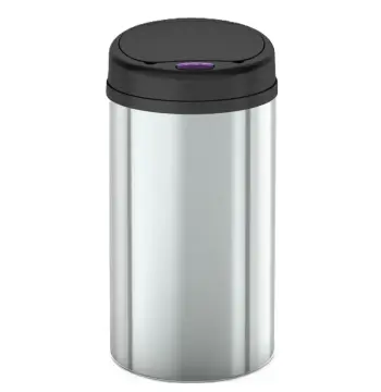 Мусорное ведро сенсорное круглое MIXXUS PREMIUM ELLIPSE-TC0109 CHROME-BLACK 9 л (цвет хром с черным) (MI7083)