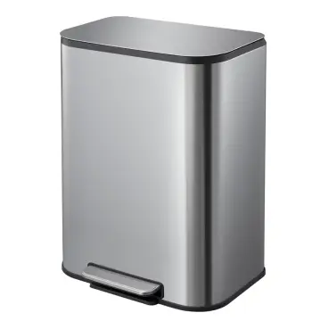 Мусорное ведро с плавным закрытием прямоугольное MIXXUS CUBIC-TC0105 SS COLOR 5л (цвет нержавейка) (MI7088)