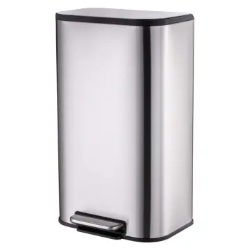 Мусорное ведро с плавным закрытием прямоугольное MIXXUS CUBIC-TC0112 SS COLOR 12л (цвет нержавейка) (MI7089)