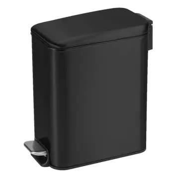 Мусорное ведро с плавным закрытием прямоугольное MIXXUS DIVERSE-TC0312 BLACK 12 л (цвет черный) (MI7091)
