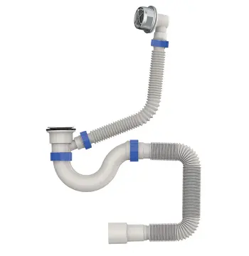 Сифон для ванни MIXXUS SV-03-A 1 1/2" прямоточний з пластиковим випуском та переливом (MI8200)