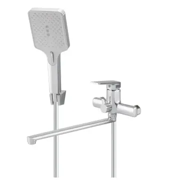Смеситель для ванны Mixxus Premium Ares 006 латунный хромированный с длинным поворотным изливом 323 мм (MI8257)
