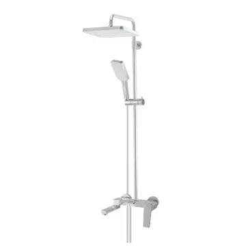 Душова колона зі змішувачем Mixxus Premium Ares 009-J латунна хромована з коротким виливом (MI8260)