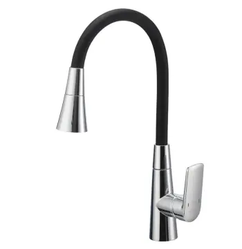 Смеситель для кухни Mixxus Premium Matis 011-T латунный хром/черный с гибким силиконовым изливом MI8266 (MI8266)