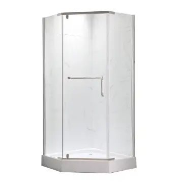 Душевая кабина с низким поддоном MIXXUS LINES SCT01-90x90x198-TR CHROME прозрачное стекло 6мм NEW (в 2 ящ) (MI8370)