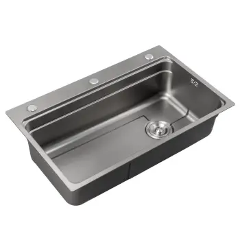 Мойка из нерж. стали MIXXUS MS7546-SET-01 MICRO DECOR GRAPHITE (3.0/0.8) комплект (цвет графит) (MI8390)