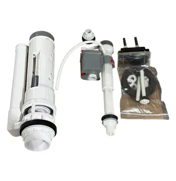 Комплект арматуры: MIXXUS BUTTON-1803-1/2" сливная 2-х кнопочная + наполнительная с нижним подводом, пластиковая резьба 1/2" (MI8412)