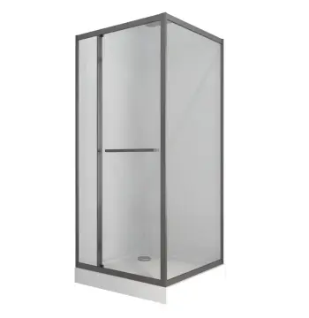 Душевая кабина с низким поддоном Mixxus Style SCT01-90x90x200-TR Graphite прозрачное стекло 6мм (MI8432)