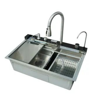 Мойка многофункциональная со встроенным смесителем MIXXUS MH7546-SET-06 DECOR SS COLOR из нерж. стали (MI8465)