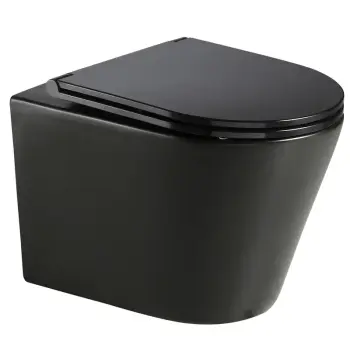 Унитаз подвесной MIXXUS PREMIUM BEVEL-0301-R BLACK 515х355х365mm система смыва RIMLESS (MP6471)