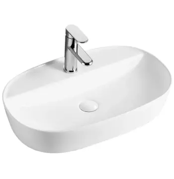 Раковина накладная MIXXUS PREMIUM ELLIPSE-0202 610х400х120mm (отверстие под смеситель) (MP6483)