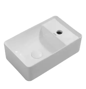 Раковина подвесная MIXXUS PREMIUM QUADRO-1201-L 430х265х135mm (отверстие под смеситель) (MP6505)