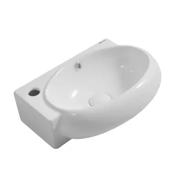 Раковина подвесная MIXXUS PREMIUM DIVERSE-1201-R 400х215х140mm (отверстие под смеситель, перелив) (MP6506)