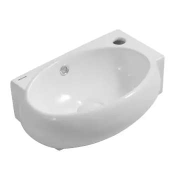 Раковина подвесная MIXXUS PREMIUM DIVERSE-1201-L 400х215х140mm (отверстие под смеситель, перелив) (MP6507)