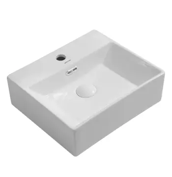 Раковина подвесная-накладная MIXXUS PREMIUM QUADRO-0205 410х360х130mm (отверстие под смеситель, перелив) (MP6508)