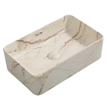 Раковина накладна MIXXUS PREMIUM QUADRO-0208 MARBLE 480х315х140mm (перелив) (MP6518)