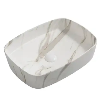 Раковина накладна MIXXUS PREMIUM BEVEL-0102 MARBLE 495х370х135mm (MP6519)