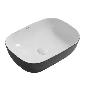 Раковина накладная MIXXUS PREMIUM DIVERSE-0112 WHITE-BLACK 455х325х135mm (MP6542)