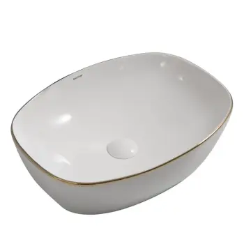 Раковина накладная MIXXUS PREMIUM DIVERSE-0109 EDGE GOLD 500х380х140mm (MP6548)