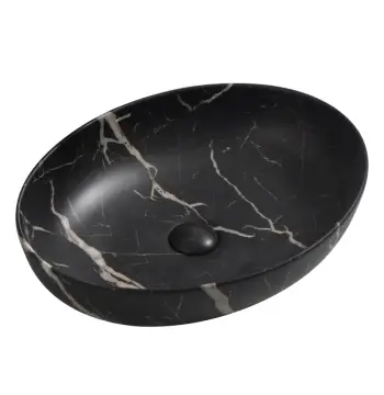 Раковина накладная MIXXUS PREMIUM ELLIPSE-0102 MARBLE 515х400х130mm (MP6552)