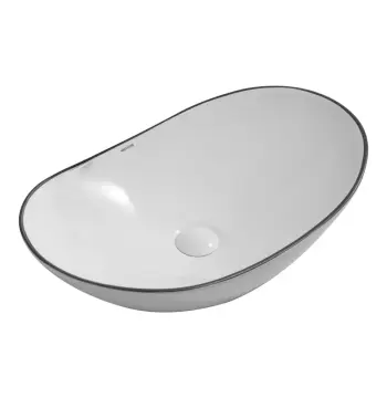 Раковина накладная MIXXUS PREMIUM WAVE-0105 EDGE BLACK 620х360х160mm (MP6556)