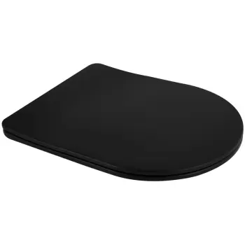Сидение-крышка для унитаза MIXXUS PREMIUM SEAT COVER ELLIPSE-BEVEL-2001 BLACK 463х361х50mm дюропластовое быстросъемное с микролифтом (MP6615)