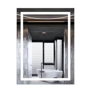 Дзеркало MIXXUS PREMIUM FLASH MR21-60x80 з LED Touch, Anti-fog, димером, рег. яскравості, годинником (MP6617)