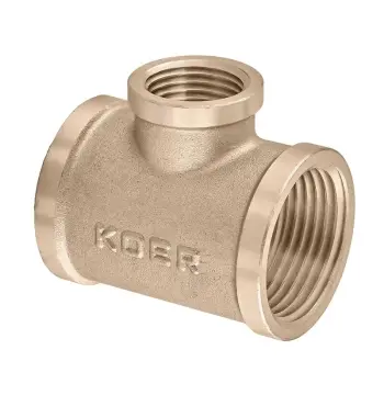 Трійник редукційний Koer KF.T100610F.WN - 1"х1/2"х1" FFF без нікелю (MX1530)
