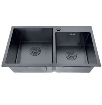 Мойка из нерж. стали ZERIX ZH7843D-215 NANO-BLACK (3.0/0.8) (MX1594)