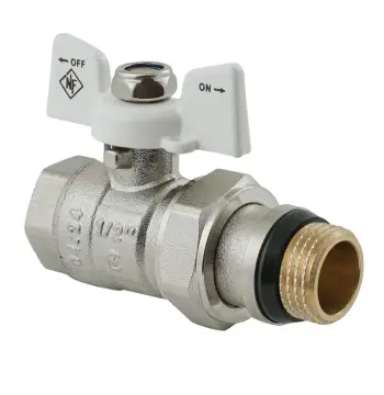 Кран кульовий з американкою Nolf classic NFC.963-06-1/2" FM ГШМ WHITE "антипротікання" (NF3160)