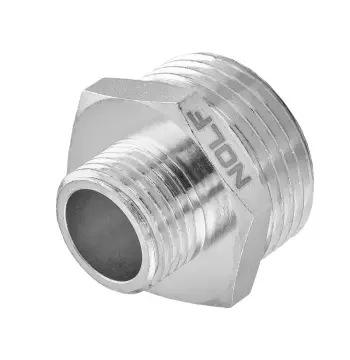 Ниппель редукционный Nolf NFC.N0206-N-1/2"x1/4" никелированный (NF3279)