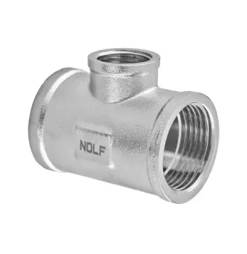 Тройник редукционный Nolf NFC.T100610F-N-1"Fх1/2"Fх1"F никелированный (NF3293)