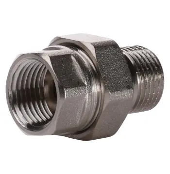 Сгон-американка прямой PROFESSIONAL 1 1/4″ НИКЕЛЬ QP160