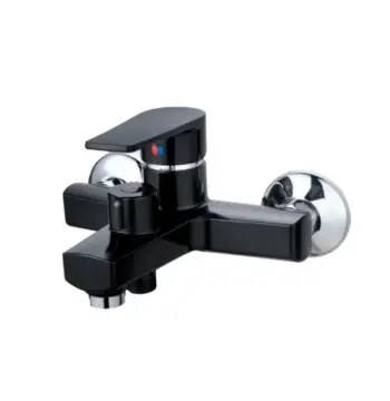 Змішувач для ванни Plamix Oscar-009 ABS-пластиковий чорний глянцевий без шланга та лійки (PM0642)
