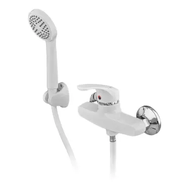 Смеситель для душа Plamix Fidel-003 SET пластиковый белый с душевым набором (PM0730)