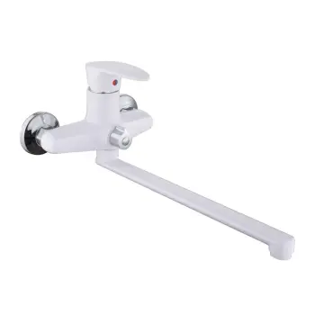 Смеситель для ванны Plamix Cezar-006 Euro белый без шланга, лейки и кронштейна (PM0735)