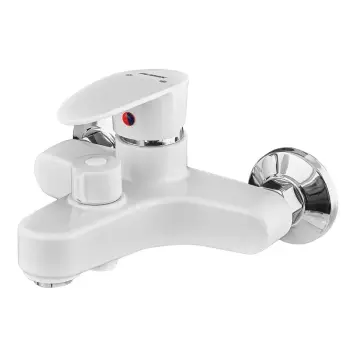 Смеситель для ванны Plamix Cezar-009 EURO пластиковый белый без шланга, лейки и кронштейна (PM0736)