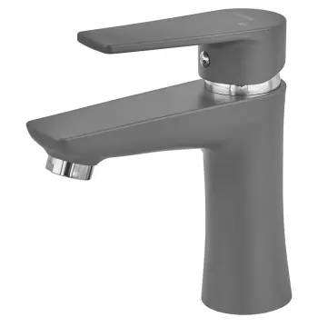 Смеситель для умывальника Plamix Oscar-001 пластиковый графитовый без подводки (PM6097)