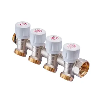Колектор з регулюючими вентилями на 4 вих. Roho R809-04 - 3/4"x3/4" EK (RO0251)