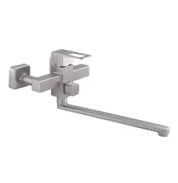 Смеситель для ванны Mixxus FIT-006 из нержавеющей стали с длинным поворотным изливом (SS2820)