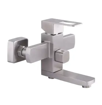 Смеситель для ванны Mixxus FIT-009 нержавеющий с коротким изливом (SS2822)