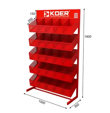 Стенд выставочный для фитинга Koer 25 ячеек (1000*350*1900) (ST5654)